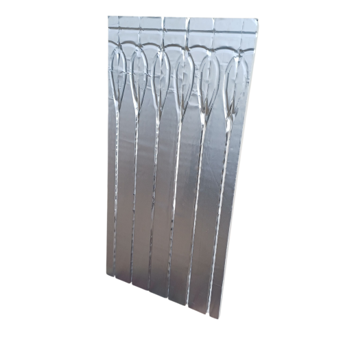 Płyta grzewcza EPS 400 Standard ALU – rozstaw rurek 10 cm, do suchego ogrzewania podłogowego 20 mm (1,2×0,6 m, 2 łuki)